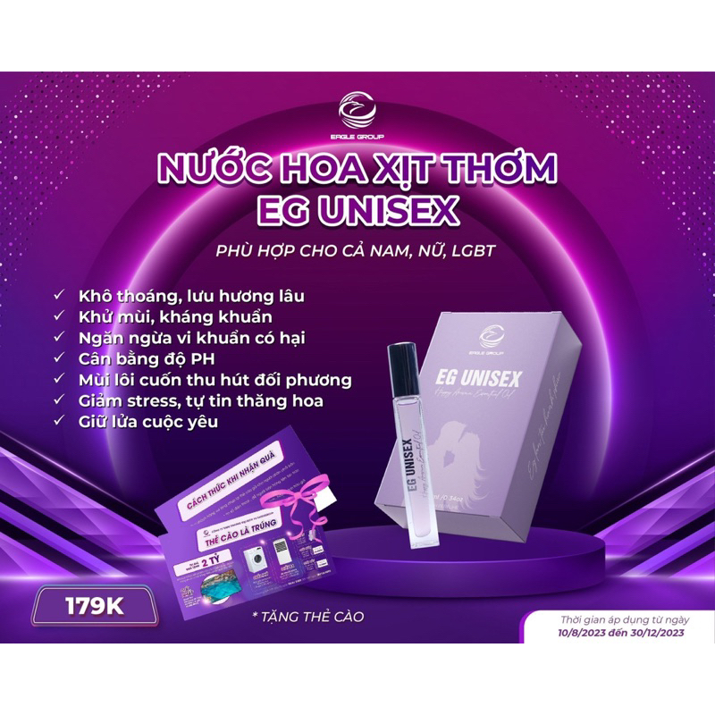 Nước hoa eg unisex mua là trúng nhanh tay mọi nguoi oi
