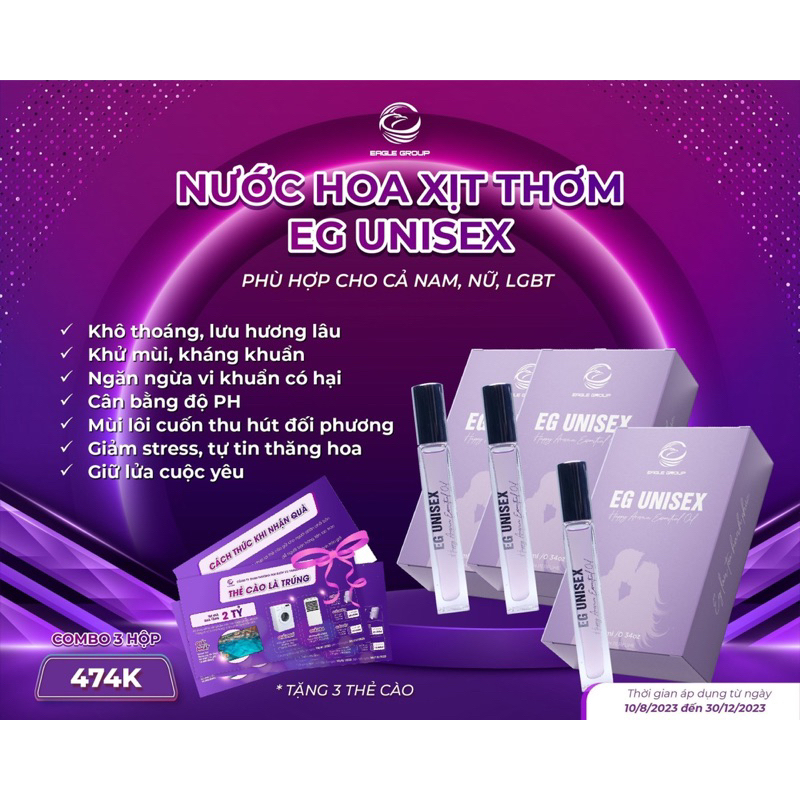 Nước hoa eg unisex mua là trúng nhanh tay mọi nguoi oi