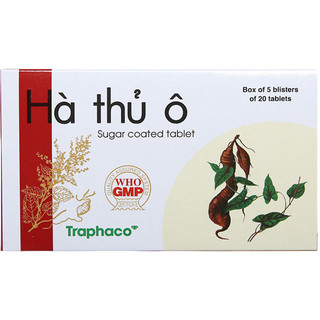 Viên uống hà thủ ô traphaco h5*20viên- thiếu máu, tóc bạc sớm