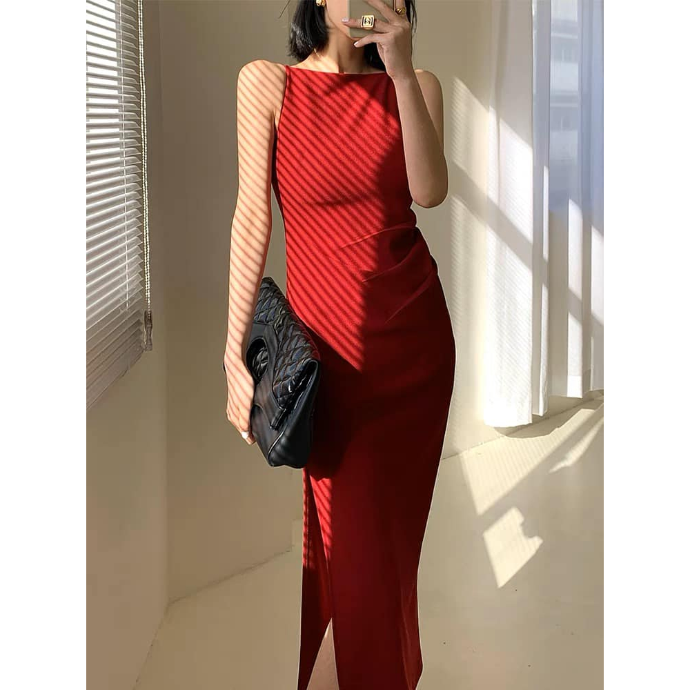 Váy Ba Lỗ Xếp Ly Eclipse Clothing Chất Umi Co Giãn Thiết Kế Tôn Dáng Xẻ Tà Quyến Rũ - Phù Hợp Dạo Phố Hẹn Hò