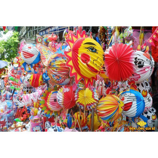 Sỉ 100 cái lồng đèn trung thu giấy hình thú trung, lồng đèn trung thu truyền thống giá sỉ