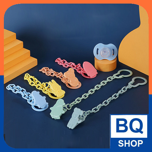 Dây đeo ti giả, túi nhai, ngậm nướu bằng nhựa cho bé BQSHOP