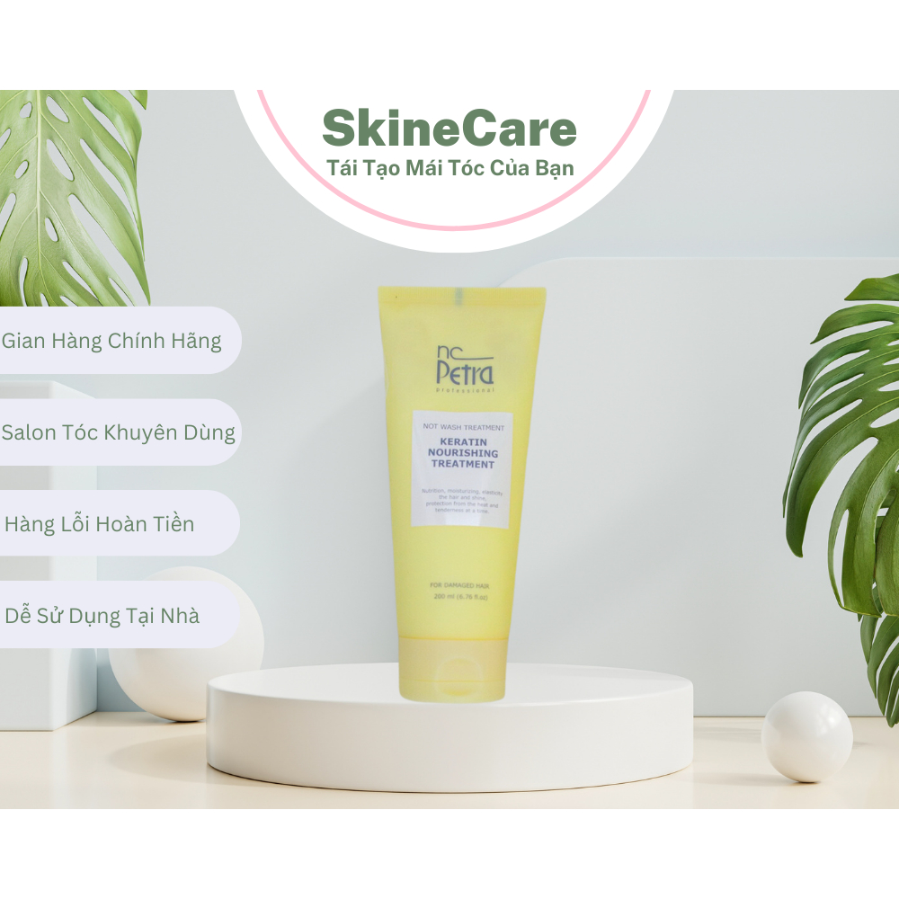 Kem dưỡng tóc keratin, phục hồi tóc khô xơ hư tổn uốn nhuộm duỗi Nc Petra Keratin Mourishing Treatment 200ml