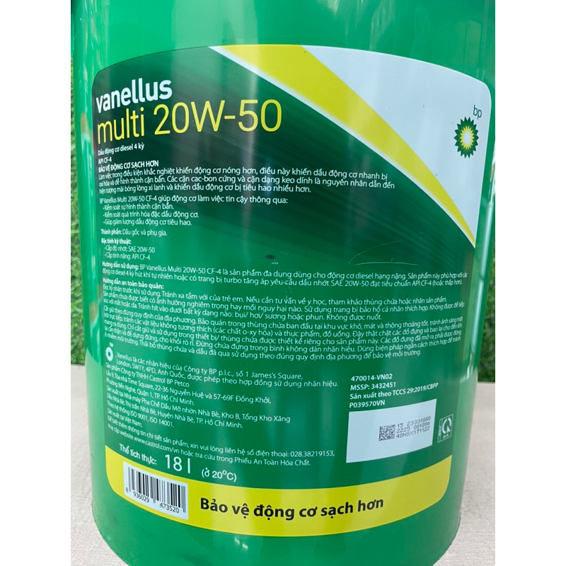 Nhớt BP Vanellus Multi 20W-50