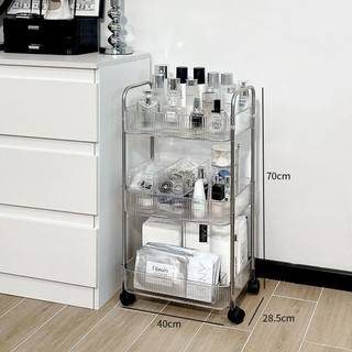 Xe Đẩy Spa 3 Tầng Tiện Lợi, Kệ Để Bỉm Sữa Đa Năng Trong Suốt 2779