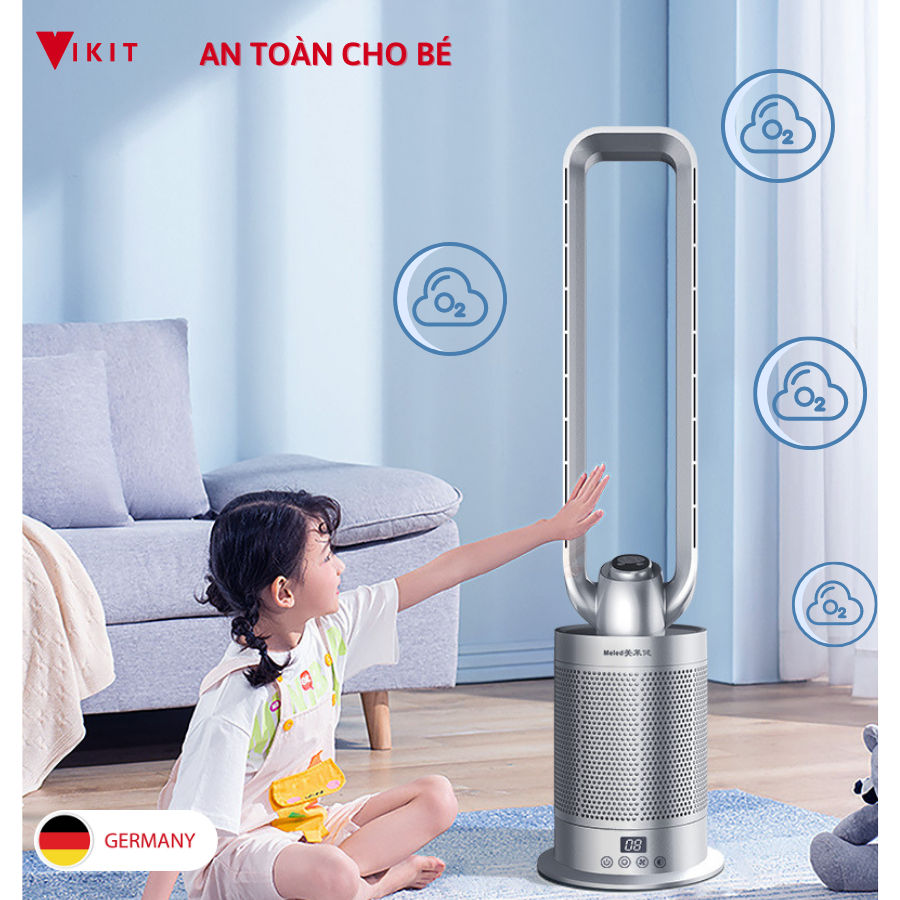 Quạt không cánh kèm lọc không khí Vikit sky meled