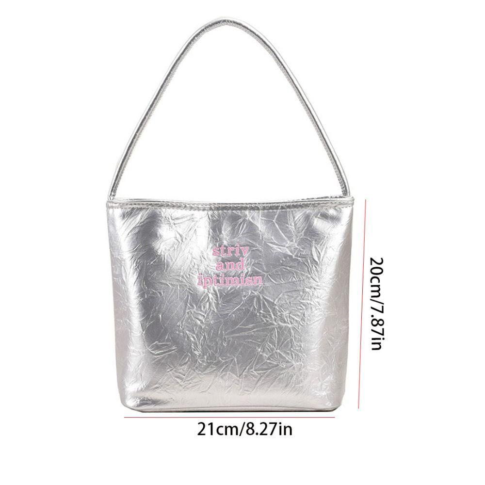 Túi kẹp nách Y2K 7194 thời trang nữ họa tiết thêu chữ, bươm bướm phong cách Hàn