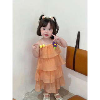 đầm cho bé chất liệu von tơ 2 lớp sale 69k