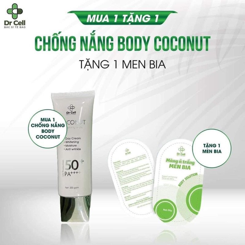 Kem Body Ngày Coconut DR CELL 200g