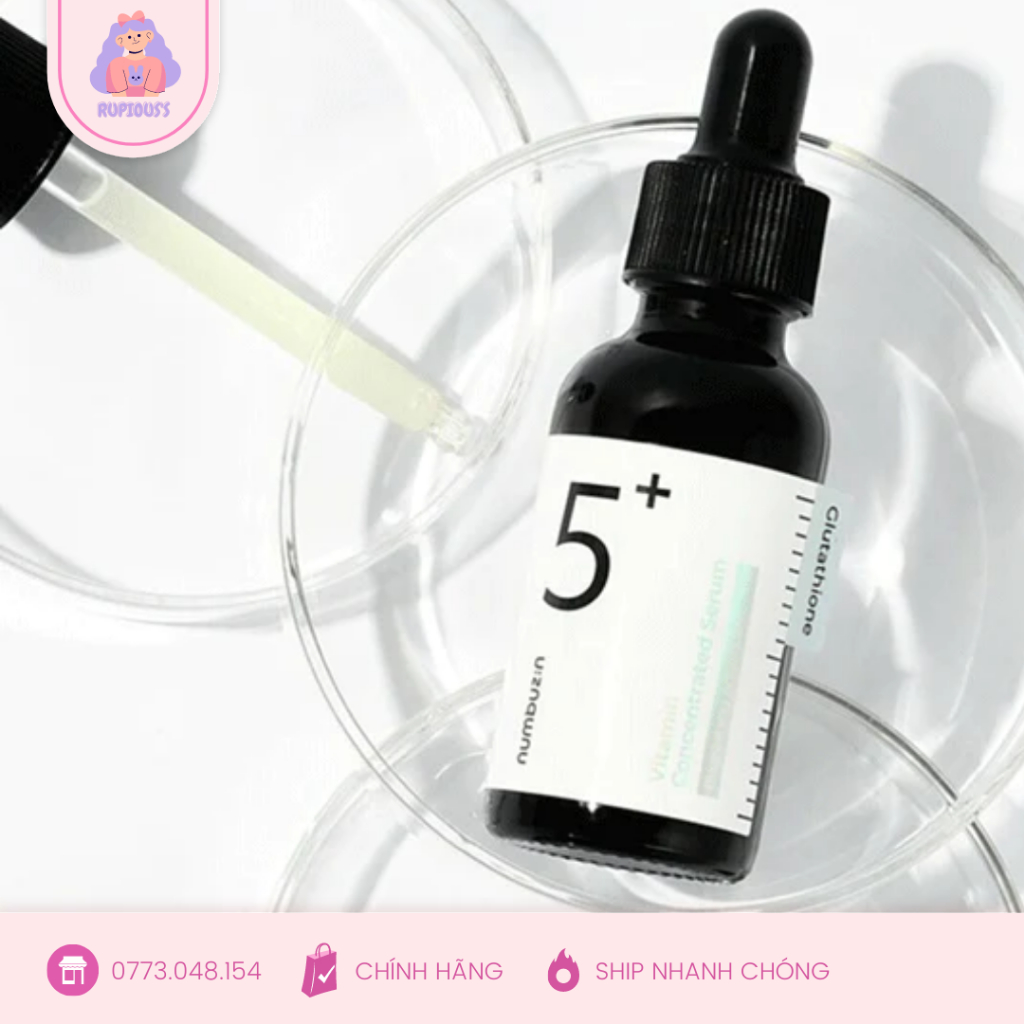Tinh chất trắng da mờ thâm nám Numbuzin No.5 Vitamin Concentrated Serum 30ml