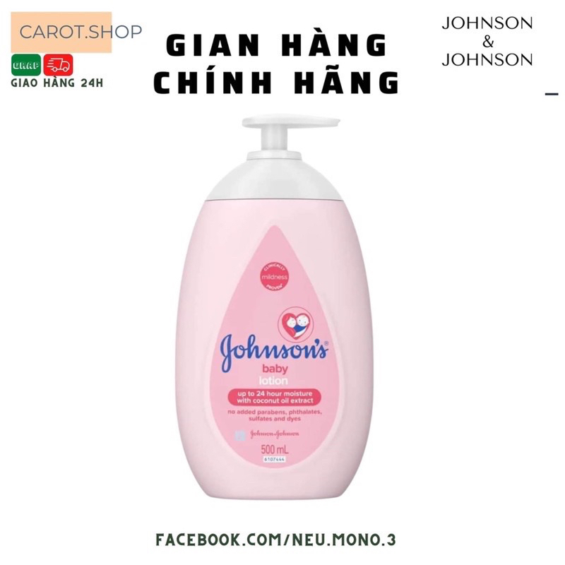 Sữa dưỡng ẩm da Johnson & Johnson cho bé 500ml