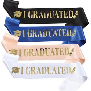 Sash - Băng Dây Đeo Chéo người chữ I GRADUATED đủ màu người lớn/ trẻ em dịp Lễ Tốt Nghiệp, Ra trường, nhận bằng khen