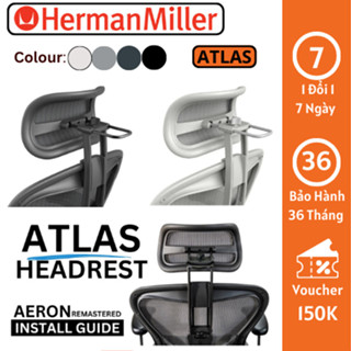 Tựa đầu ATLAS ghế Herman Miller Aeron 2, Tựa đầu ghế văn phòng, ghế làm việc cao cấp, thiết kế 3D chuẩn Ergonomic.