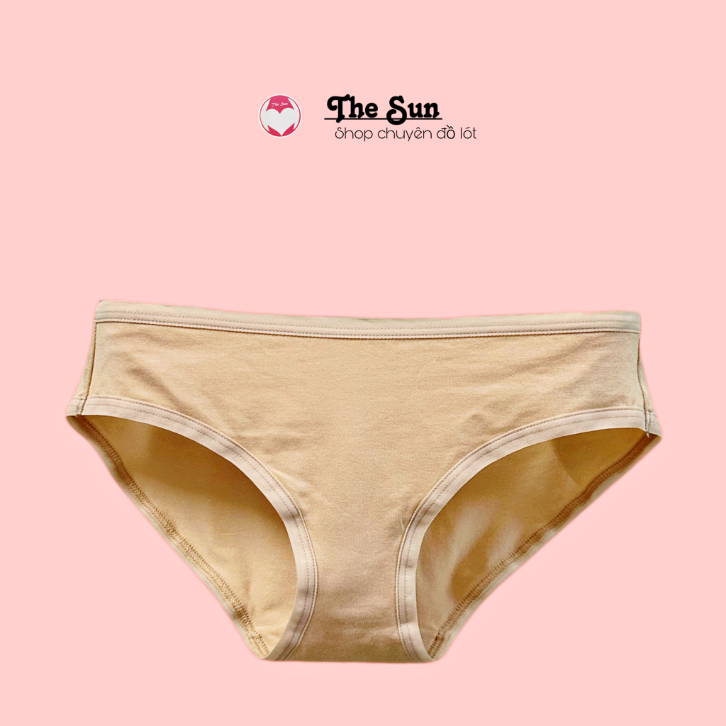 Combo 3 quần lót nữ cotton trơn cao cấp, vải có độ co giãn cao, thoáng mát thích hợp cho ngày hè_THE SUN Mã TCT 001