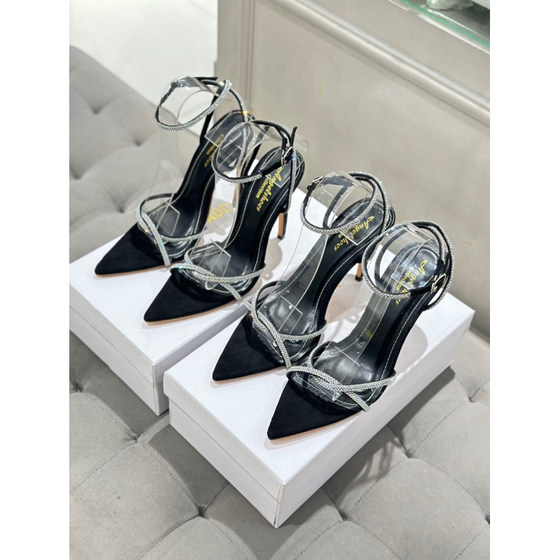 Sandal quai đá xoắn mũi nhọn