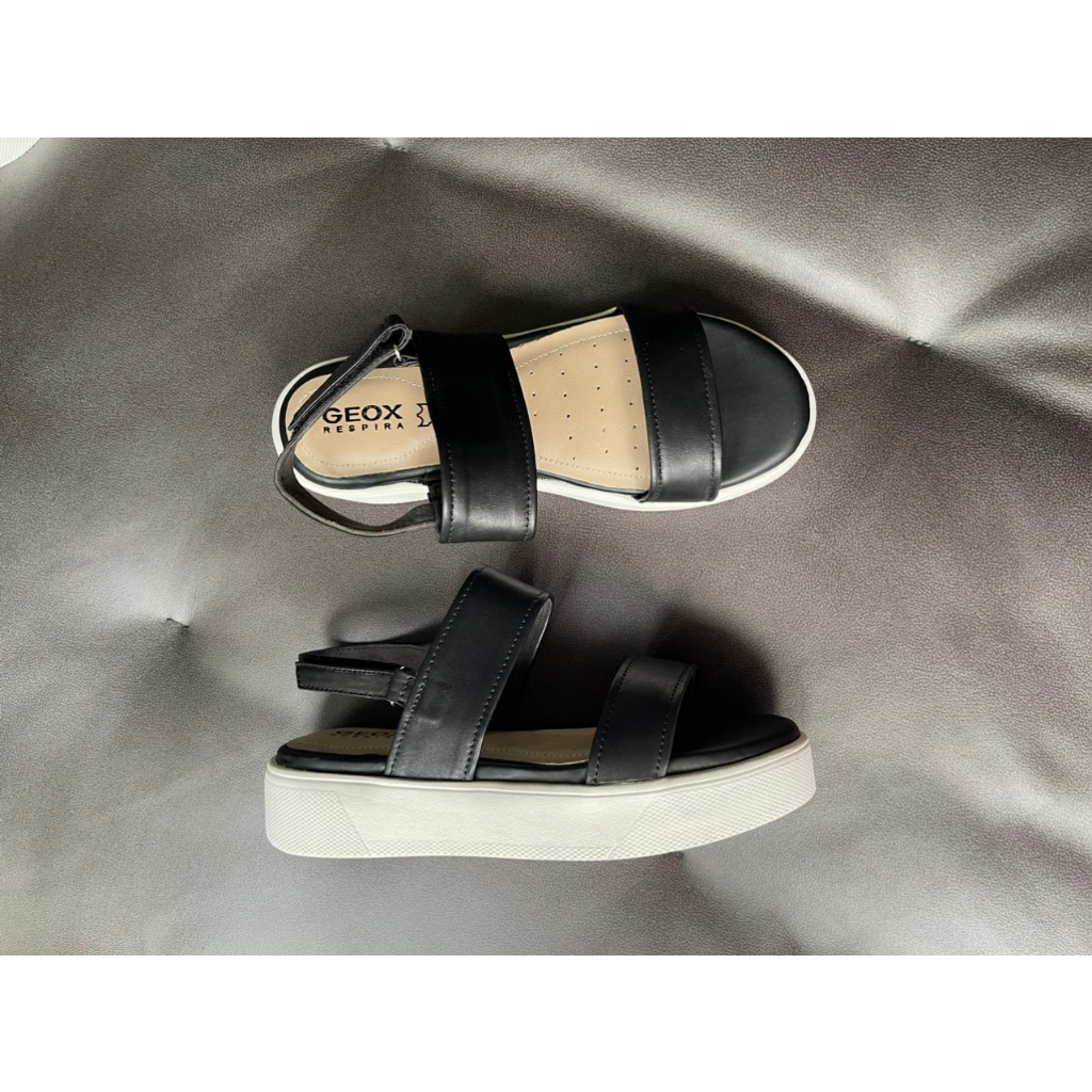 Giày Nữ Sandal Geo.x Hai Quai Ngang Da Êm Chân