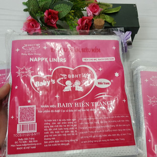  Set 10 Miếng Lót Phân Su Tím Tã Lót Sơ Sinh 3 Lớp Thấm Hút Siêu Mềm Baby Hiền Trang 