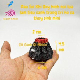Đầu sủi oxy mô hình núi lửa tiểu cảnh trang trí hồ cá thủy sinh