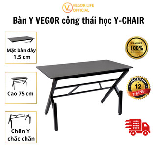 Bàn làm việc chữ Y Kiểu dáng chắc chắn thiết kế thái công Thương hiệu Vegor Life - Bàn Y