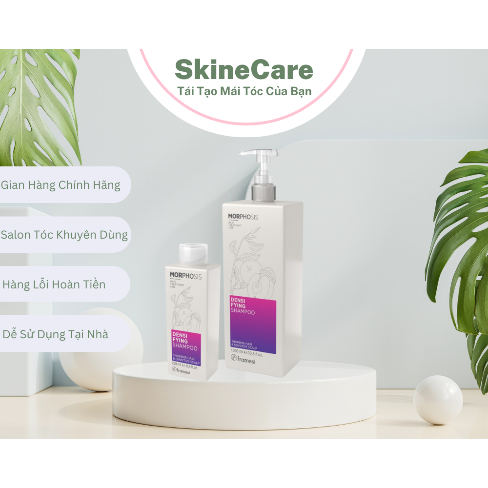 Dầu gội ngăn rụng tóc kích thích mọc tóc chăm sóc da đầu chống ngứa gàu dầu giảm gầu Framesi Densifying - Shine.skincare