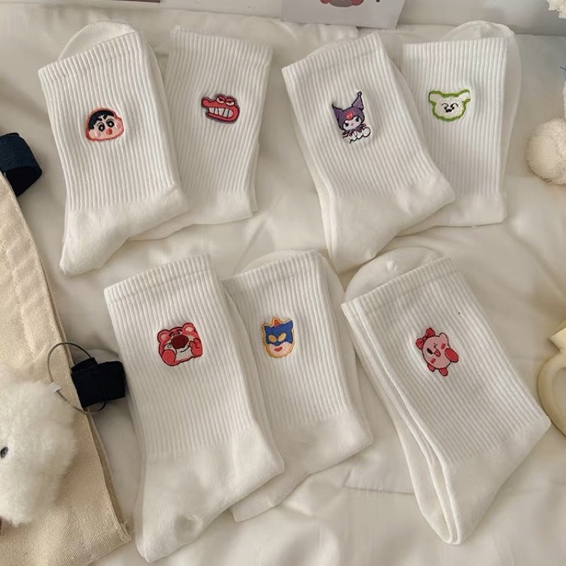 Tất thêu hình hoạt hình siêu cute