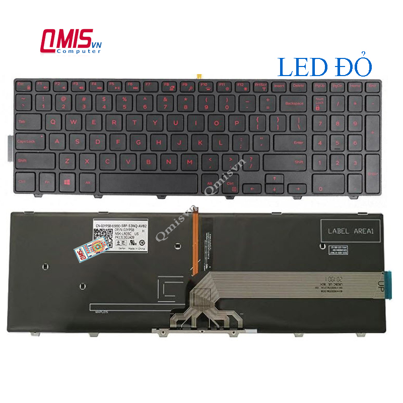 Bàn phím laptop Dell Vostro 3546 3561 3562 3565 3568 3578, Latitude 3550 3560 3570 3580 -  3541 3542