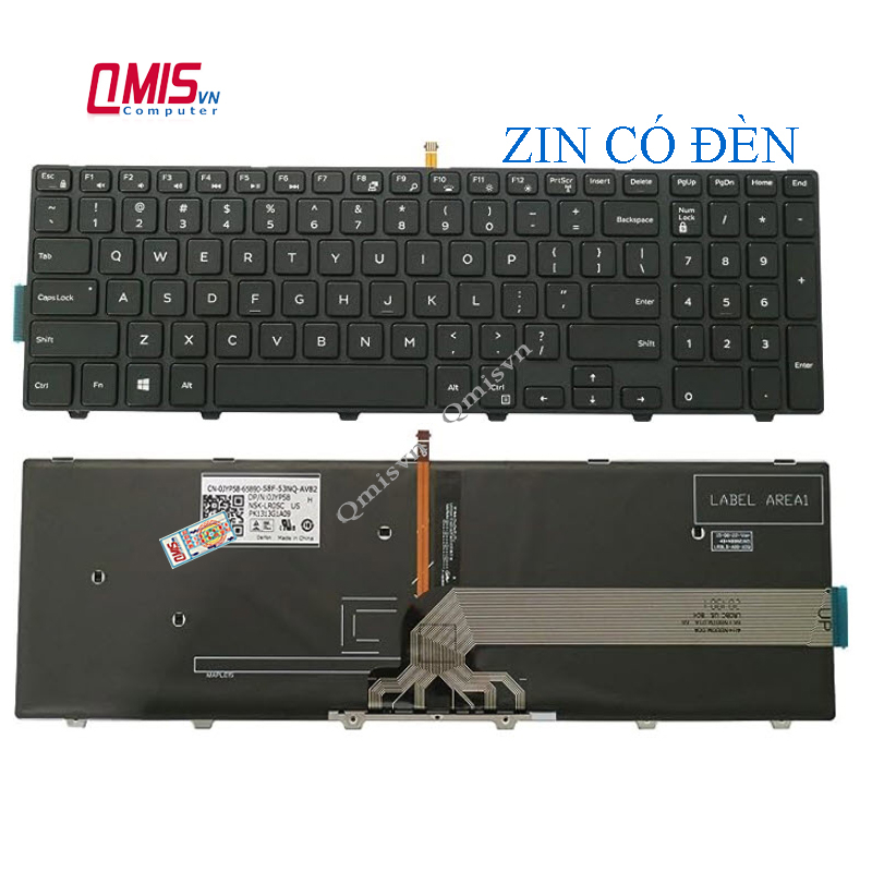 Bàn phím laptop Dell Vostro 3546 3561 3562 3565 3568 3578, Latitude 3550 3560 3570 3580 -  3541 3542