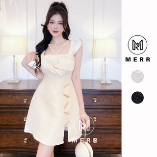 [MERR2033] Đầm Tafta Cánh Tiên Hoa Cuộn Kèm Ảnh Thật