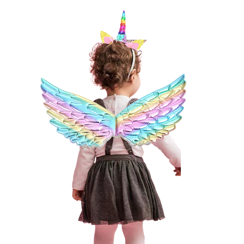 Đôi Cánh Thiên Thần, Cánh Tiên Kèm Bờm Cài Tóc Phát Sáng Hóa Trang Halloween Sinh Nhật, Trung Thu