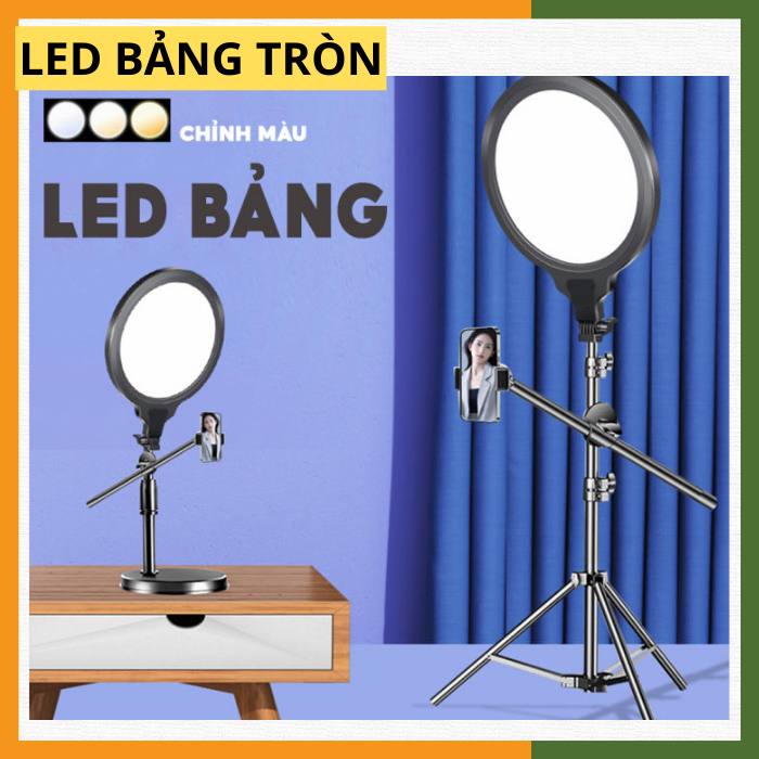 Led Bảng Tròn LiveStream 33CM Chân 2 Mét Kèm Thanh Giữ ĐT