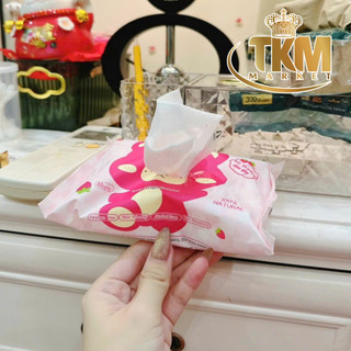 Khăn giấy ướt gấu dâu Losto (thùng 10 gói)