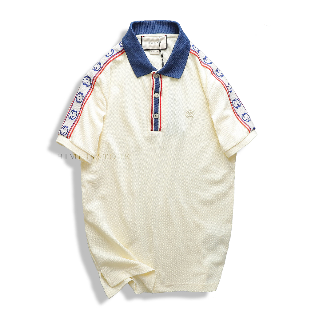 Áo thun Polo nam cổ bẻ phối viền vai Raglan vải Cotton gai Pique chính phẩm xuất khẩu - GC