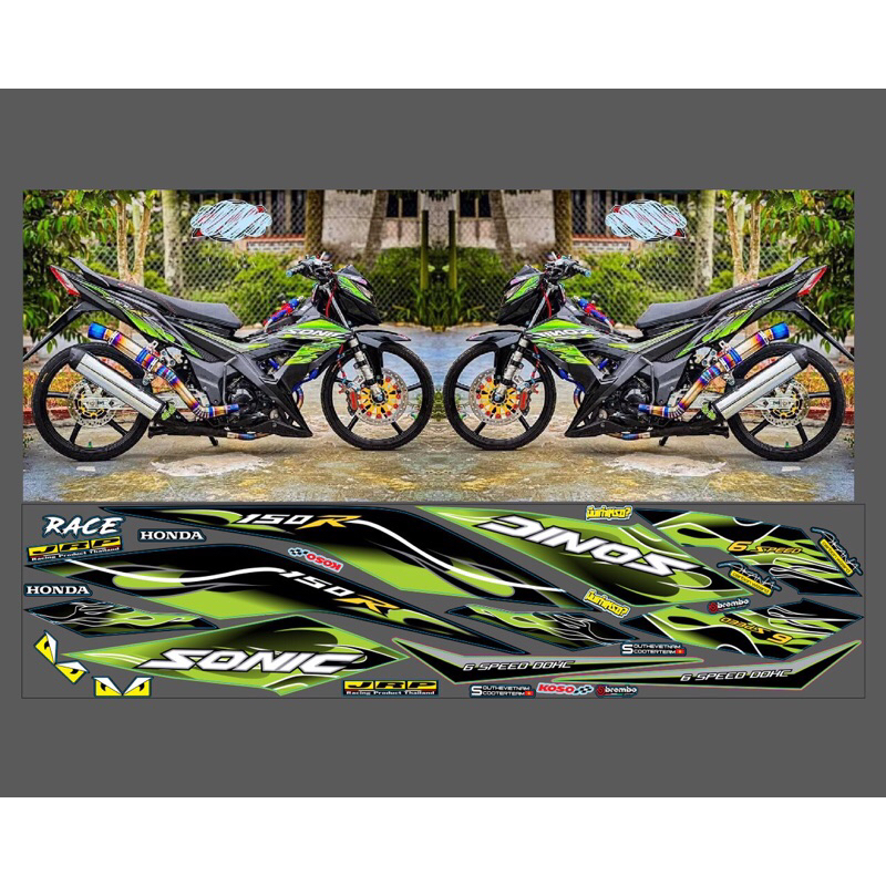 Tem sonic xanh đen tem đẹp