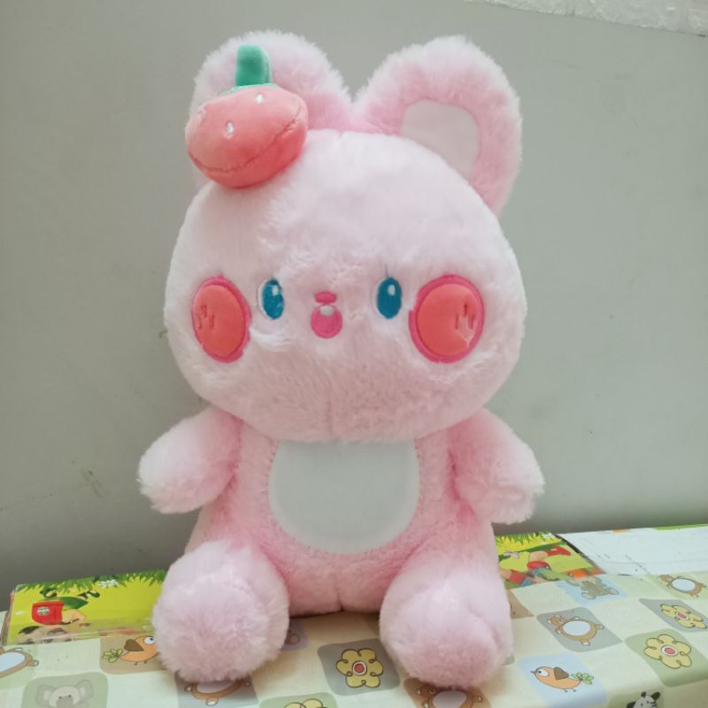 Gấu Bông Thỏ Má Hồng Tai quả Dâu