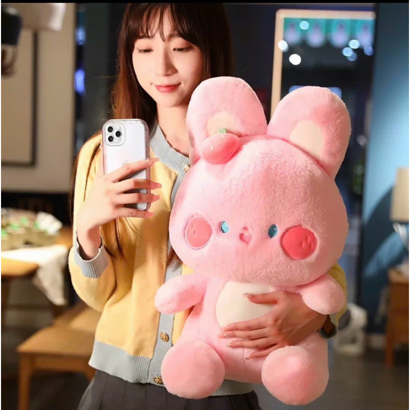 Gấu Bông Thỏ Má Hồng Tai quả Dâu