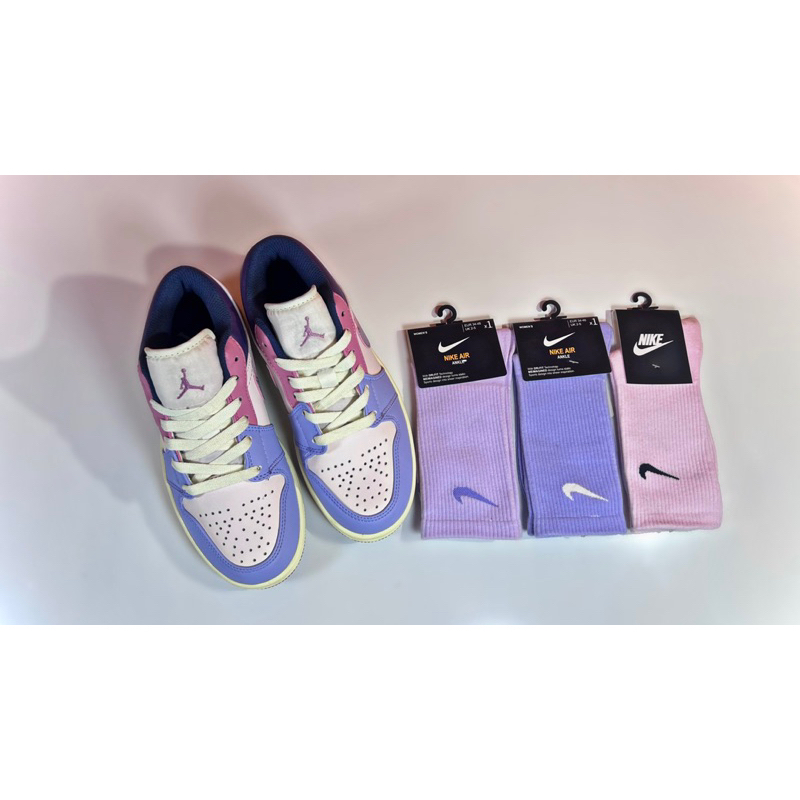 Giày Sneaker Jordan 1 Low “Pink Pastel” Đế Icy | Best Quality Bo Viền