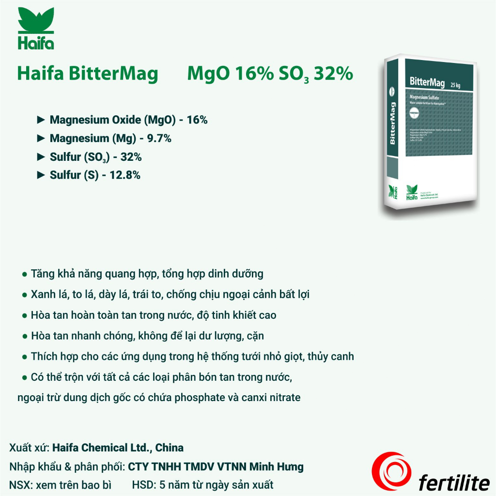 Phân bón Haifa BitterMag Magnesium Sunphate