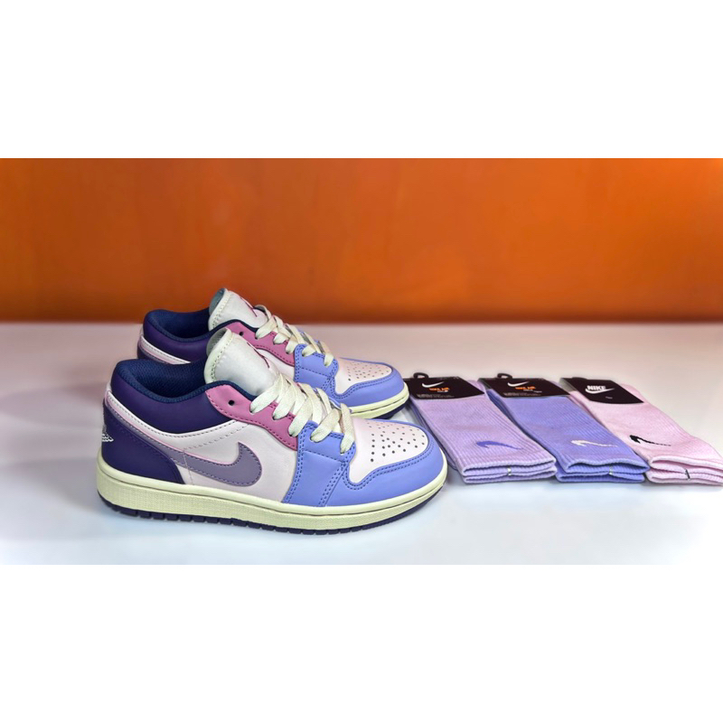 Giày Sneaker Jordan 1 Low “Pink Pastel” Đế Icy | Best Quality Bo Viền