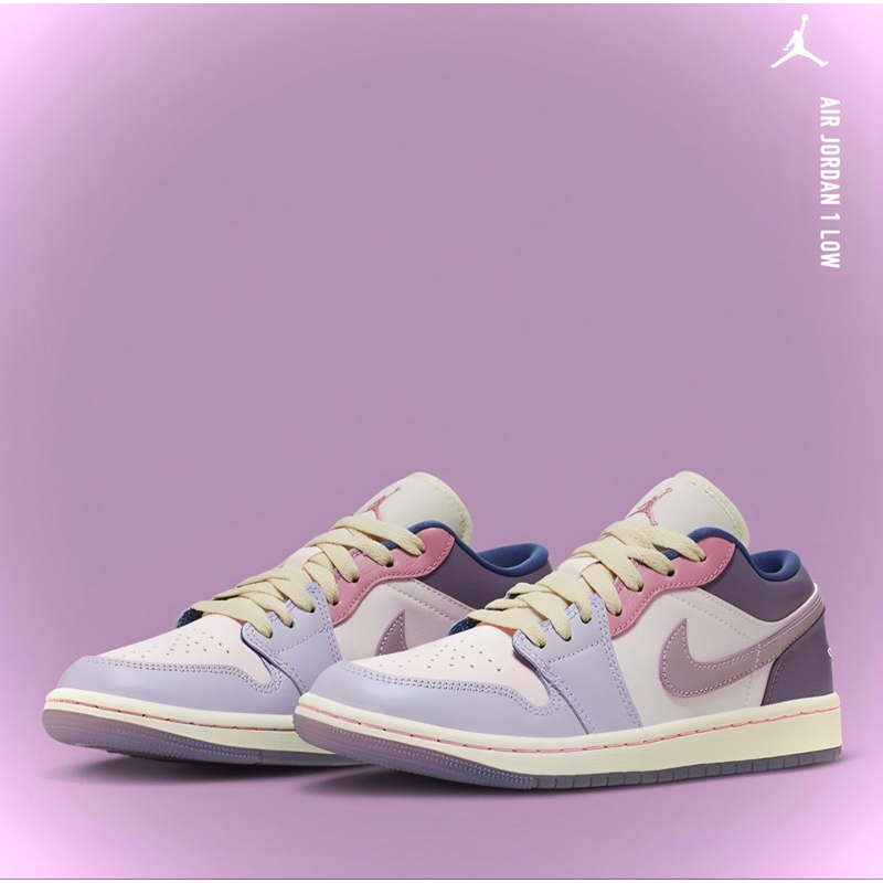 Giày Sneaker Jordan 1 Low “Pink Pastel” Đế Icy | Best Quality Bo Viền