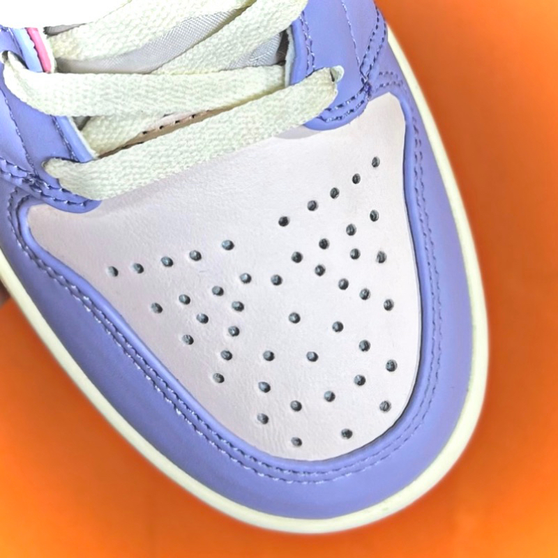 Giày Sneaker Jordan 1 Low “Pink Pastel” Đế Icy | Best Quality Bo Viền