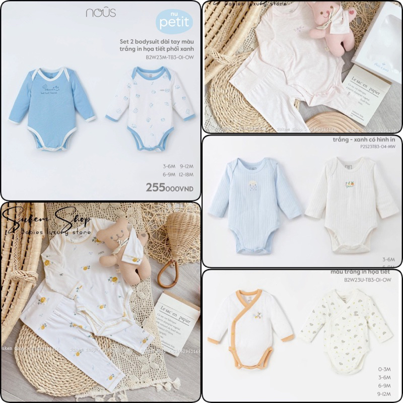 bộ nous các mẫu -nous primeum từ 3/6 tháng đến 12/18 tháng
