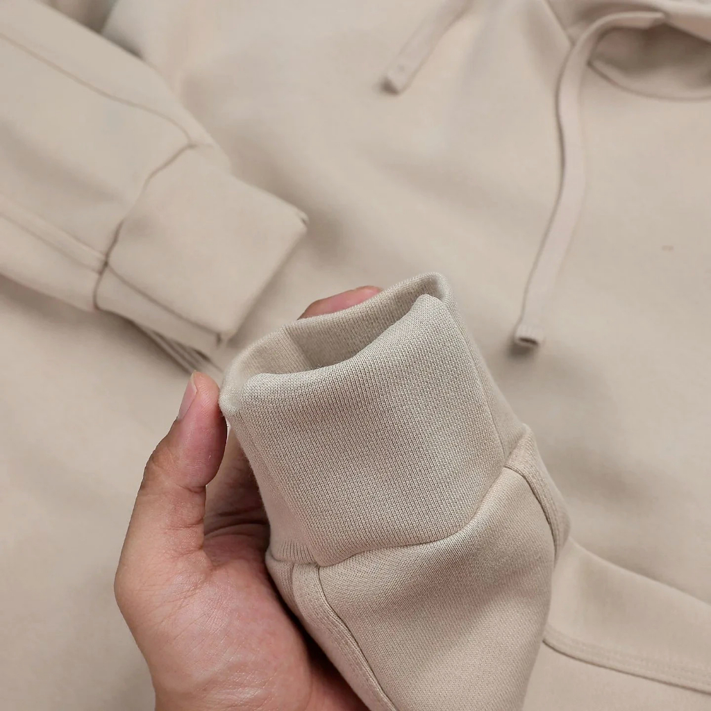 Áo khoác chui đầu Lounge Fleece Hoodie - màu Beige Chính Hãng làm từ chất thun nỉ bông, co giản , dày dặn#Ariesso