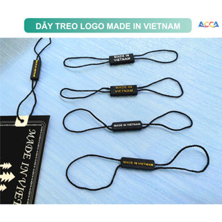  Dây treo tag mác quần áo in logo dây treo khắc logo Made in Việt Nam 