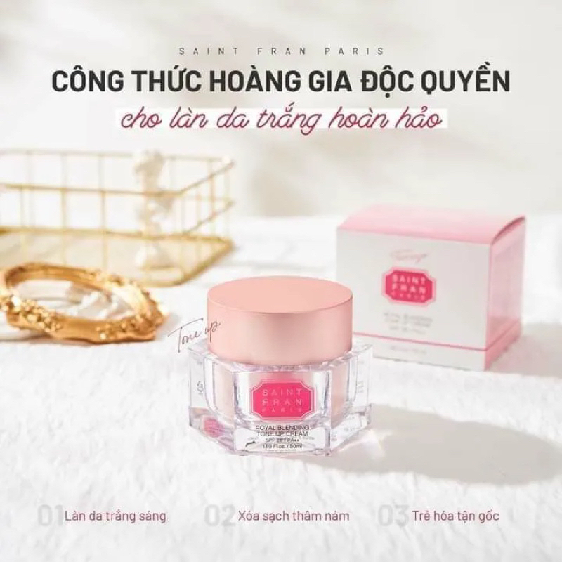 Kem Dưỡng Da Nâng Tone Saint Fran Paris Royal Blending Tone Up Cream 50ml