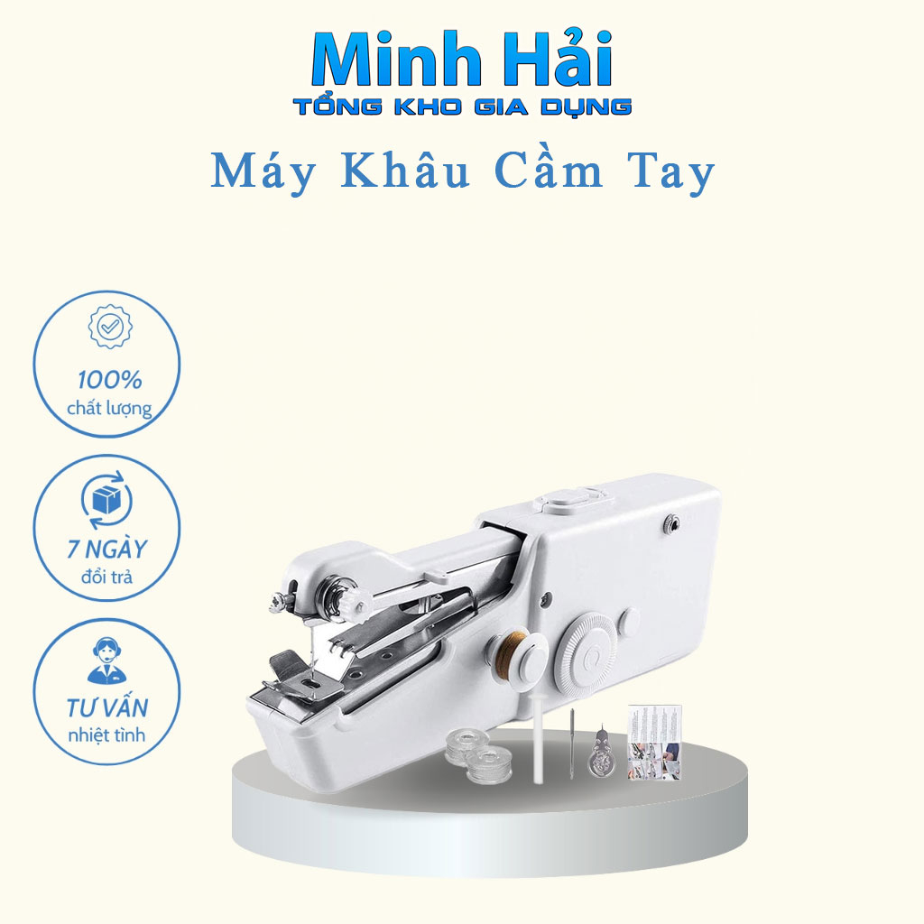 Máy may mini cầm tay - Máy khâu cầm tay nhỏ gọn, tiện dụng . máy may thông minh, máy khâu để bàn ( bảo hành 12 tháng )