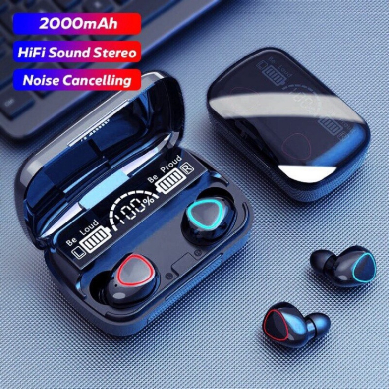 💖 Tai nghe Bluetooth M10 bản Pro, pin trâu 3000mah, chống nước, nút cảm ứng screen Led Gaming