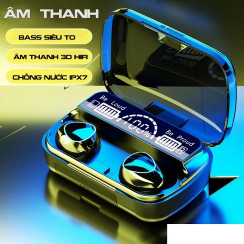 💖 Tai nghe Bluetooth M10 bản Pro, pin trâu 3000mah, chống nước, nút cảm ứng screen Led Gaming