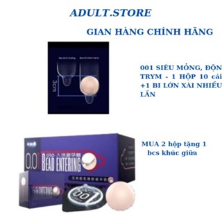 Bao cao su OlO 001 BEAD ENTERING kéo dài thời gian có bi 3cm hộp 10 cái + 1 bi to
