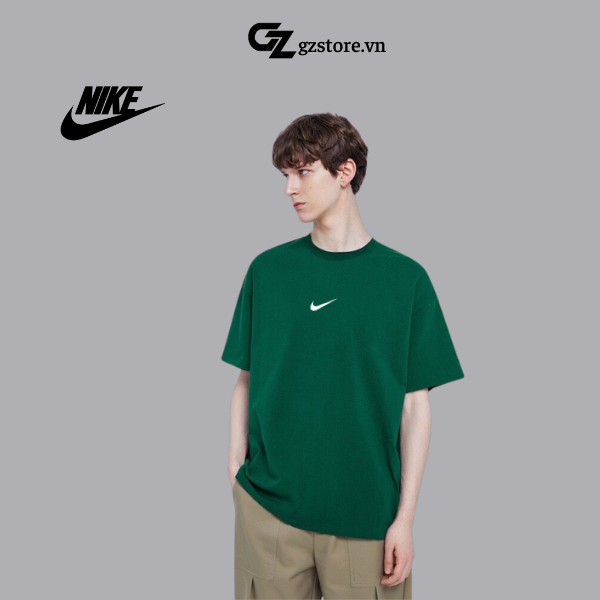 Áo thun NIke unisex thời trang basic tee phông trơn nam nữ tay lỡ oversize form rộng -Gzstore.vn