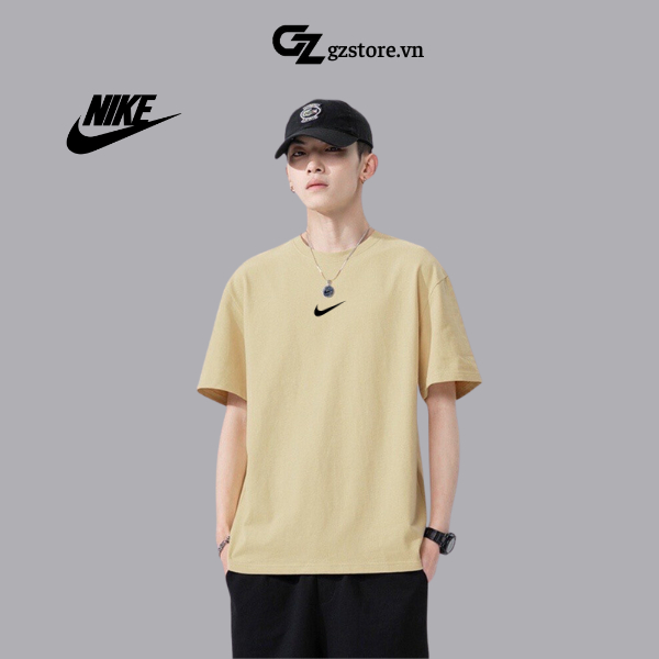 Áo thun NIke unisex thời trang basic tee phông trơn nam nữ tay lỡ oversize form rộng -Gzstore.vn